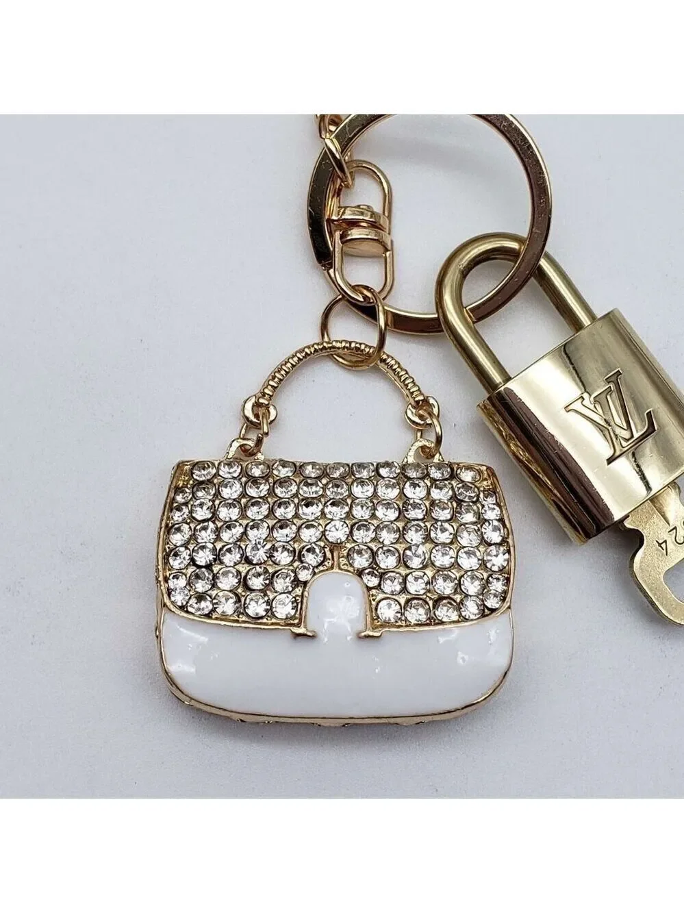Louis Vuitton Gold Lock & Key 🔑 Authentic LV Unbranded Bag Keychain Charm